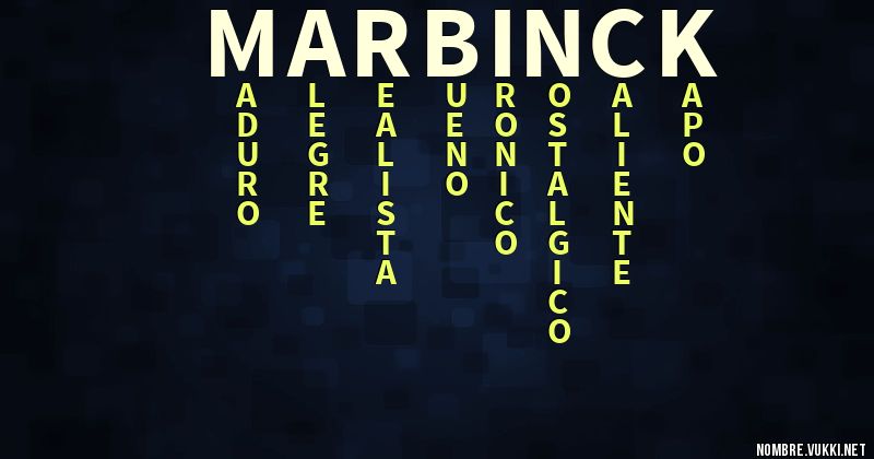 Acróstico marbinck