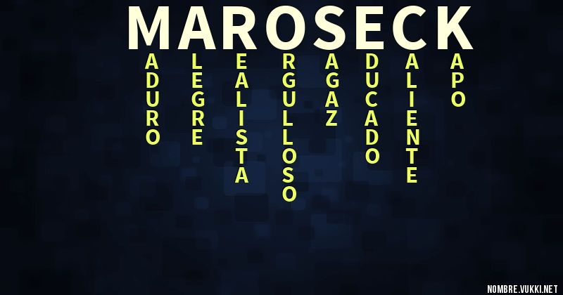 Acróstico maroseck