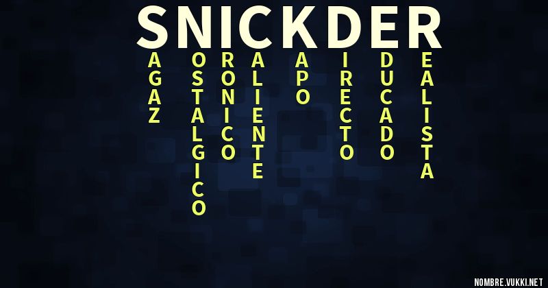 Acróstico snickder