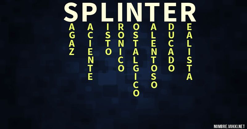 Acróstico splinter