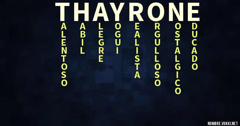 Acróstico thayrone