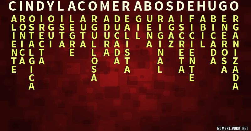 Acróstico cindy la come rabos de hugo