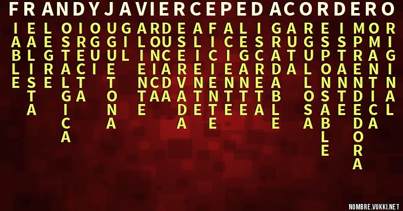 Acróstico frandy javier cepeda cordero