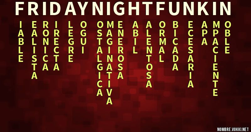 Acróstico friday night funkin