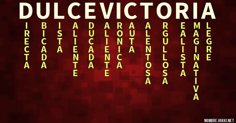 Acróstico dulce victoria