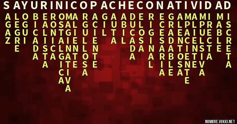 Acróstico sayuri nicopacheco natividad