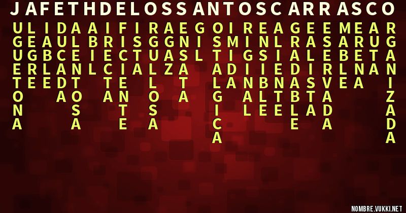 Acróstico jafethdelossantoscarrasco
