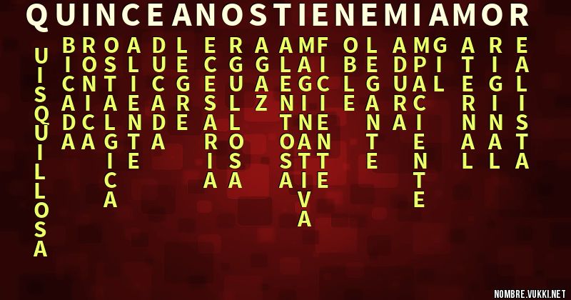 Acróstico quinceanostienemiamor