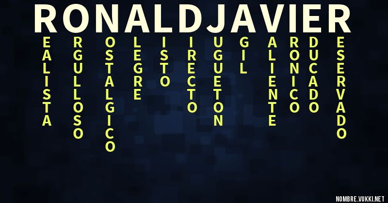 Acróstico ronald javier