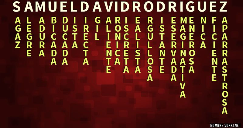 Acróstico samuel david rodriguez