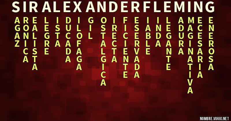 Acróstico sir alexander fleming