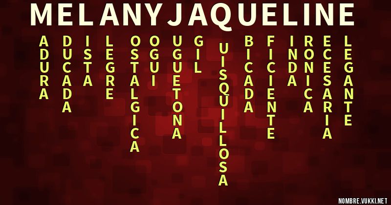 Acróstico melany jaqueline