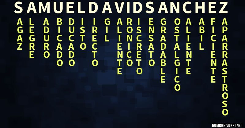 Acróstico samuel david sanchez