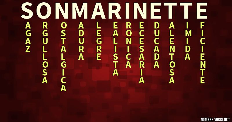 Acróstico son marinette