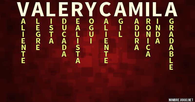 Acróstico valery camila