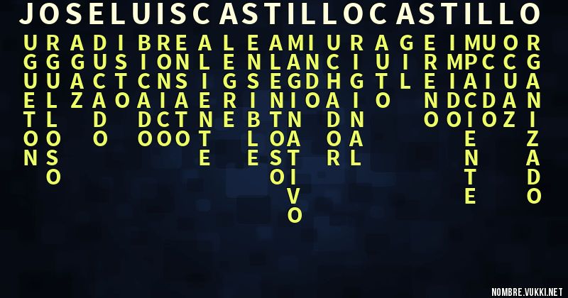 Acróstico joseluiscastillocastillo