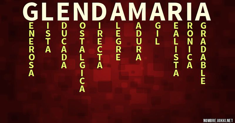 Acróstico glenda maria