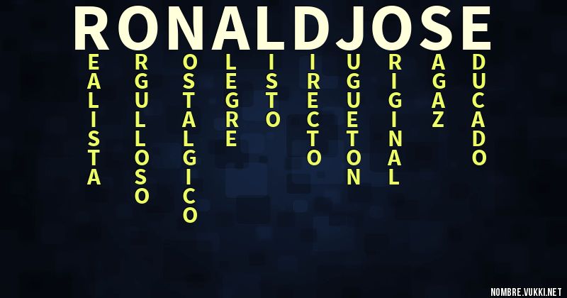 Acróstico ronald jose