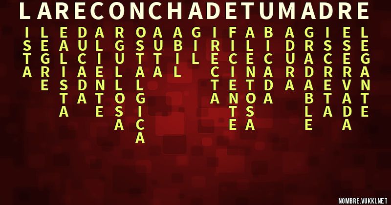 Acróstico la reconcha de tu madre