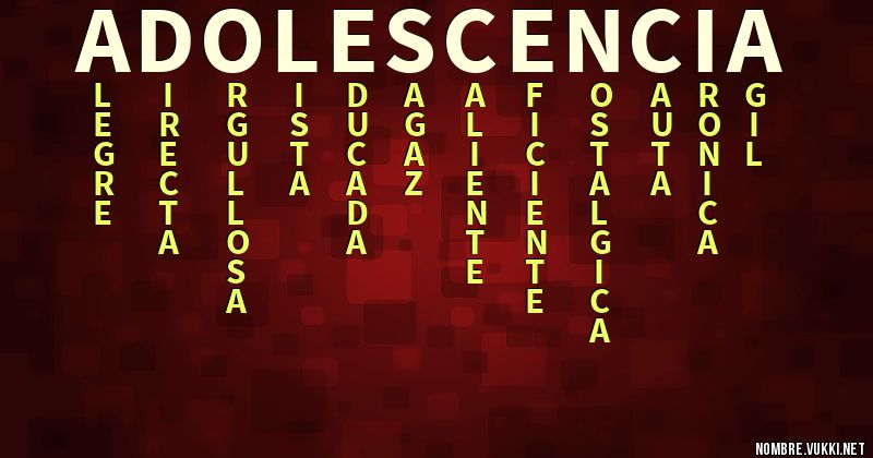 Acróstico adolescencia