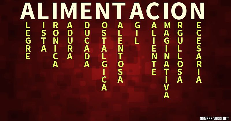 Acróstico alimentacion