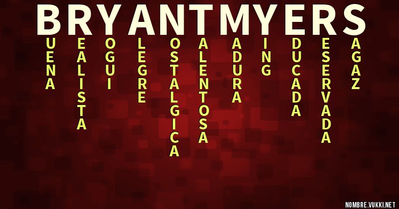 Acróstico bryant myers