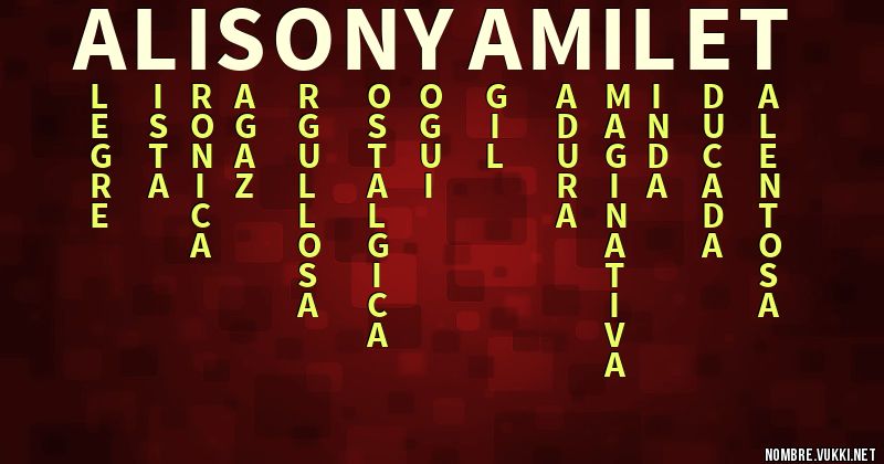 Acróstico alison yamilet