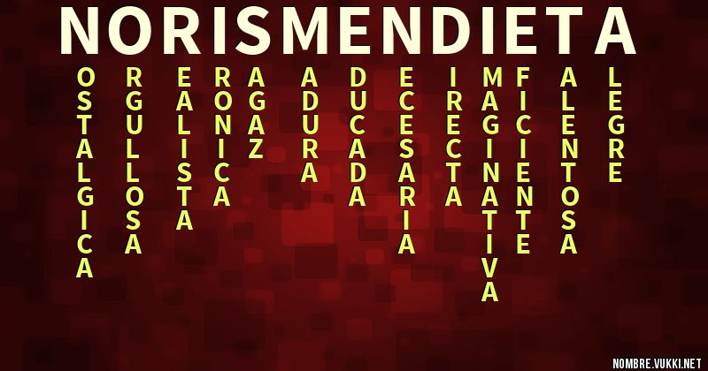Acróstico noris mendieta