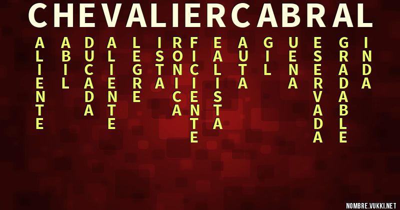 Acróstico chevalier cabral