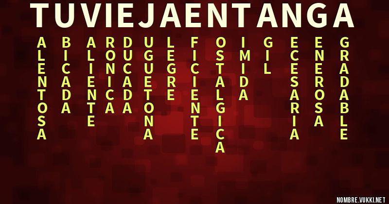 Acróstico tu vieja en tanga