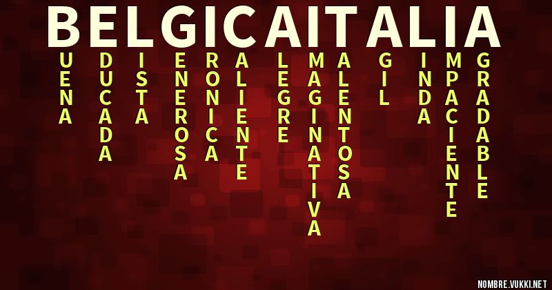 Acróstico bélgica italia