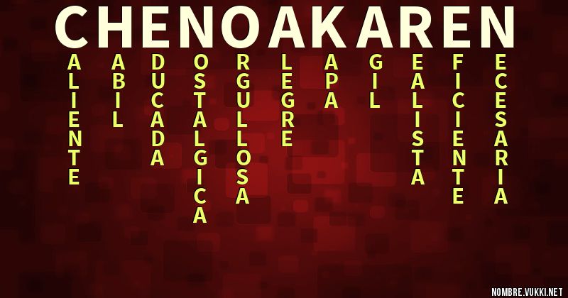 Acróstico chenoa karen