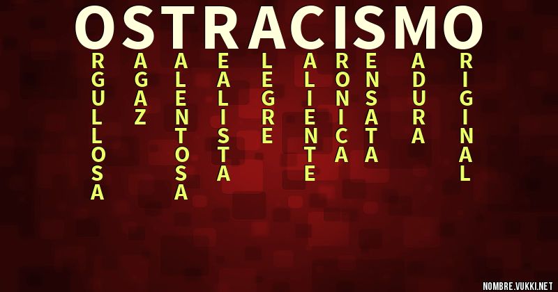 Acróstico ostracismo