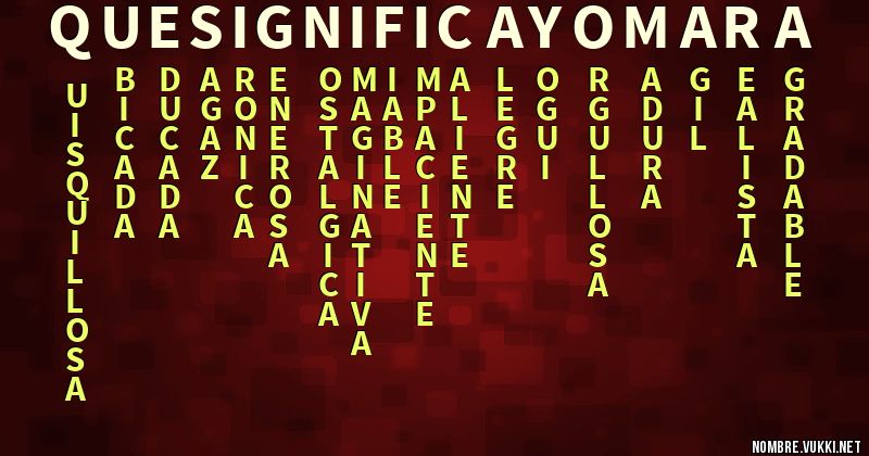 Acróstico que significa yomara