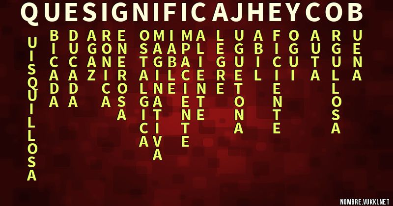 Acróstico que significa jheycob