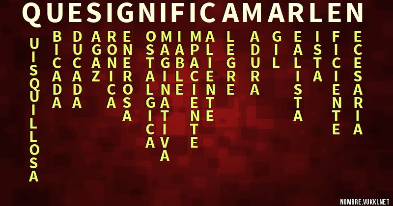 Acróstico que significa marlen