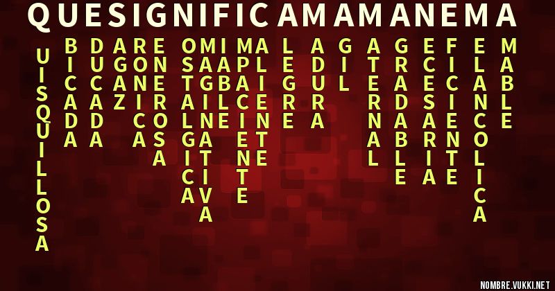 Acróstico que significa mamañema