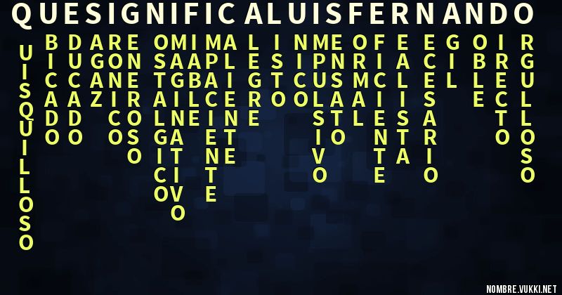 Acróstico que  significa luis fernando