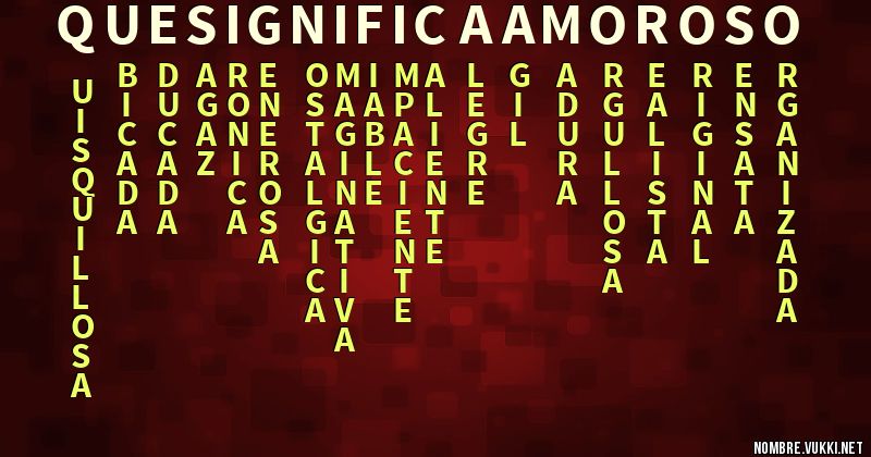 Acróstico que significa amoroso