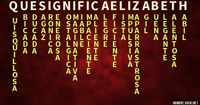 Acróstico que significa elizabeth