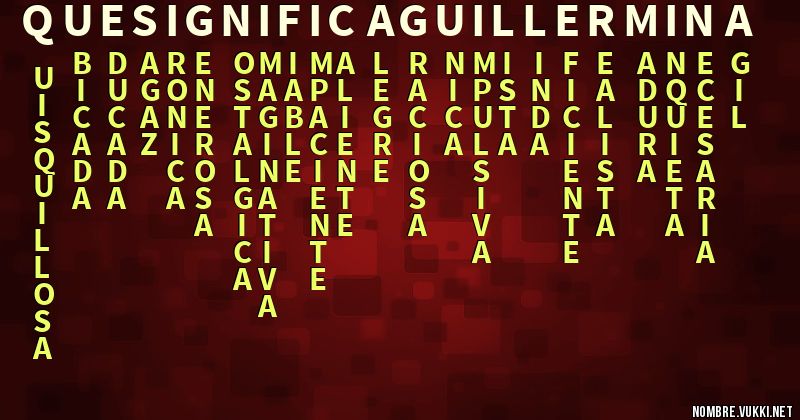 Acróstico que significa guillermina