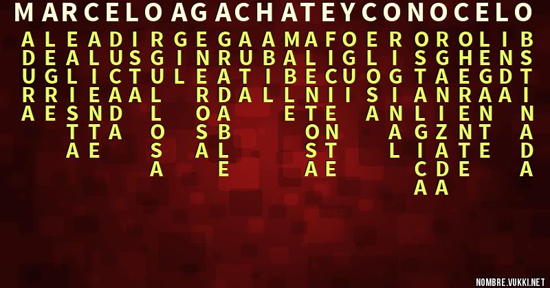 Acróstico marcelo agachate y conocelo