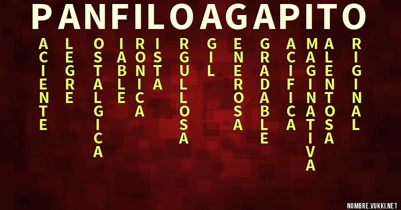 Acróstico panfilo agapito