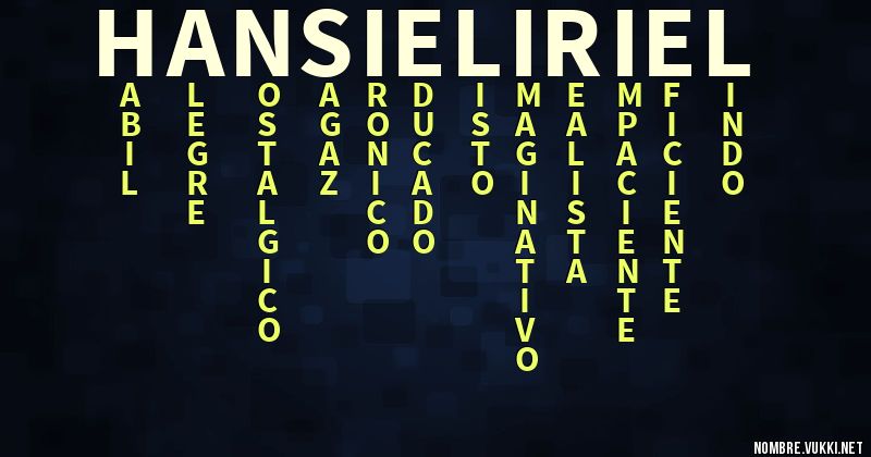 Acróstico hansiel iriel