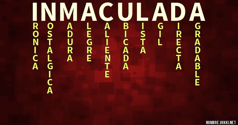 Acróstico inma culada