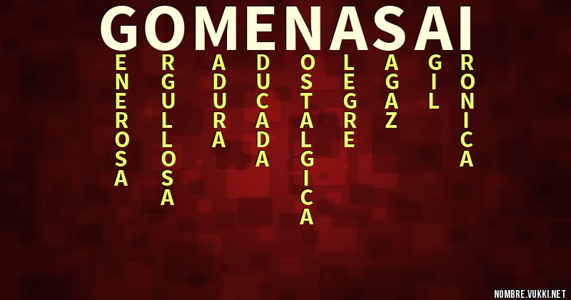 Acróstico gomenasai