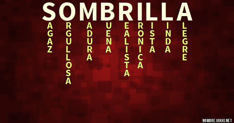 Acróstico sombrilla