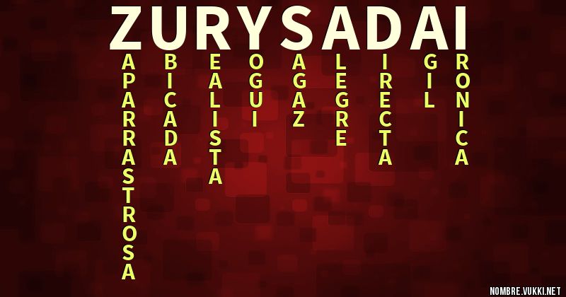 Acróstico zury sadai