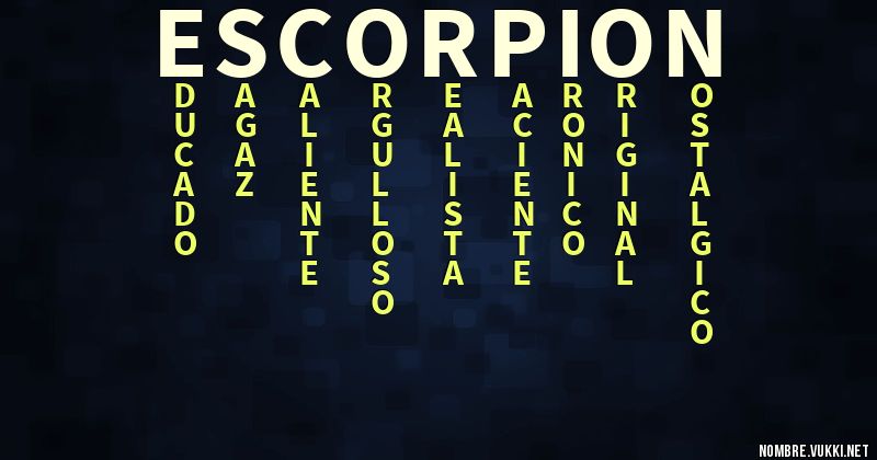 Acróstico escorpiÓn