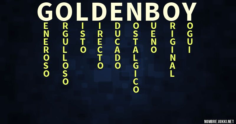 Acróstico golden boy